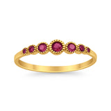 Half Eternity Petite Dainty Wedding Band Ring Simulated CZ 925 Sterling Silver