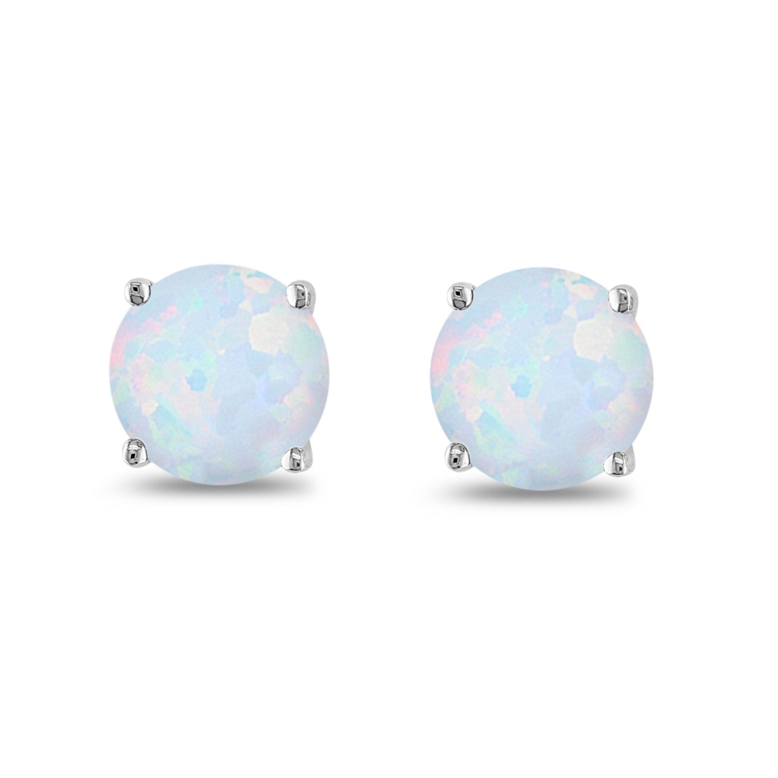 Butterfly Back 4 Prong Round Casting Cubic Zirconia Stud Earrings 925 Sterling Silver 3mm-9mm Choose Size