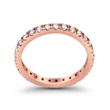 Eternity Wedding Art Deco Round Ring Simulated Cubic Zirconia 925 Sterling Silver