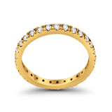 Eternity Wedding Art Deco Round Ring Simulated Cubic Zirconia 925 Sterling Silver