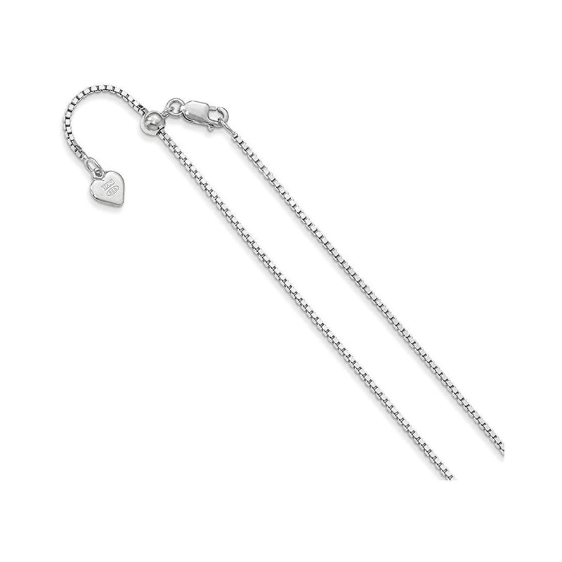 Adjustable Box Rhodium Chain
