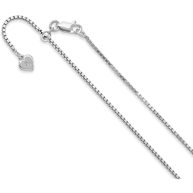 Adjustable Box Rhodium Chain