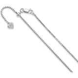 Adjustable Box Rhodium Chain