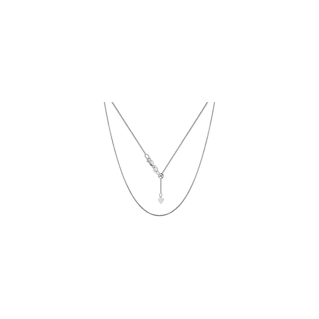 Adjustable Box Rhodium Chain