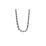 1.4MM Adjustable Rhodium Finished Rope Chain .925 Sterling Silver Sizes 22 Inches