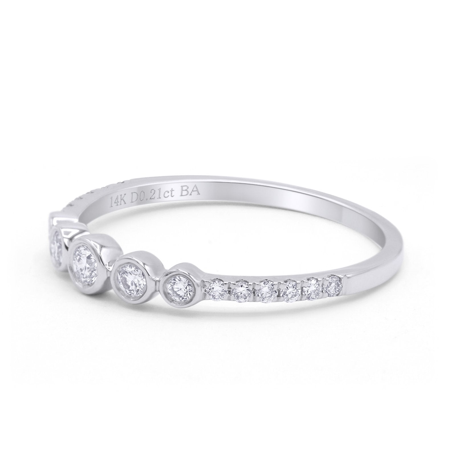 14K Gold Stacking Eternity Art Deco Vintage 3mm Wedding Band Natural Diamond Engagement Ring Band 0.21ct G SI