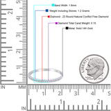 14K Gold 1.7mm Art Deco Diamond Eternity Wedding Band G SI