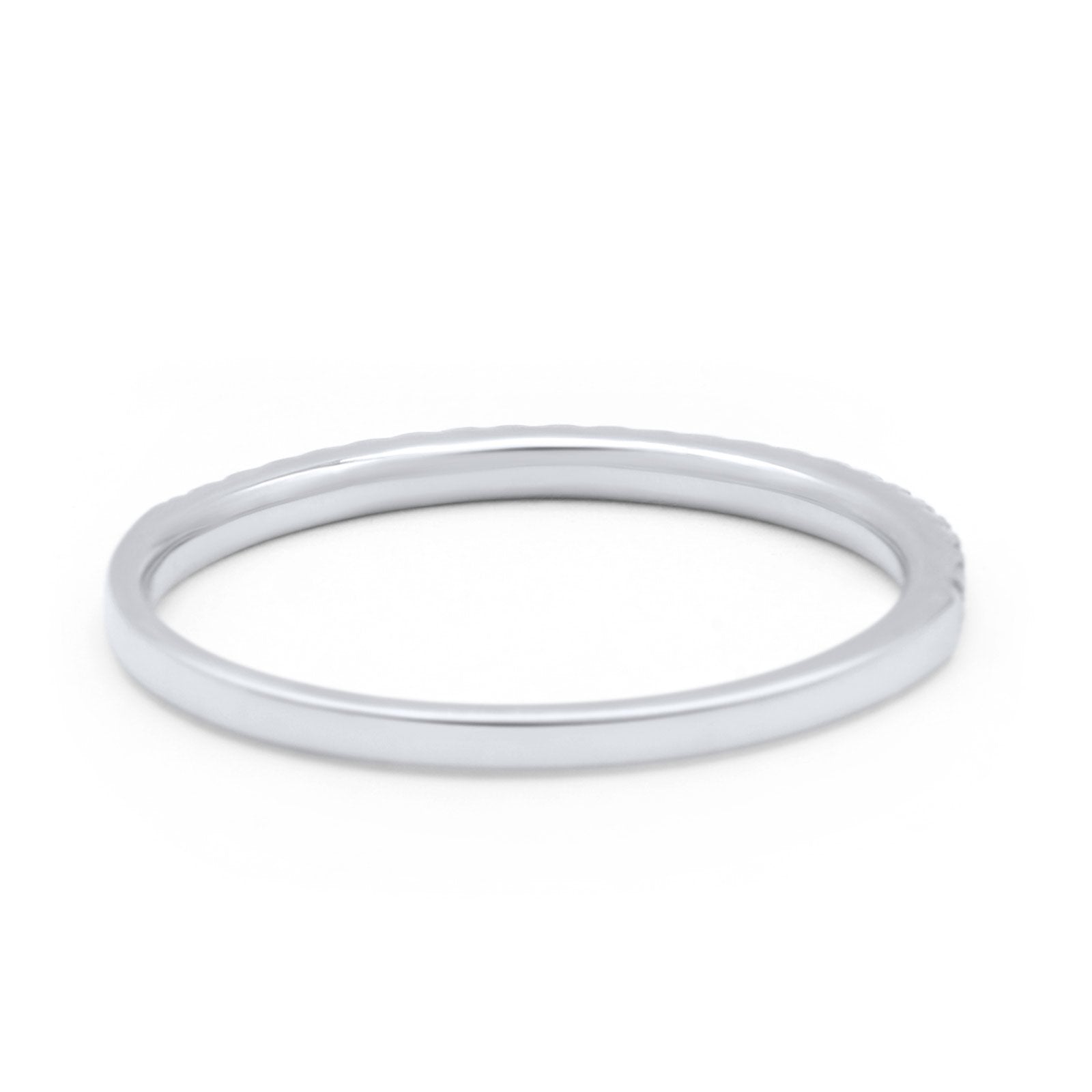 14K Gold 1.7mm Art Deco Diamond Eternity Wedding Band G SI