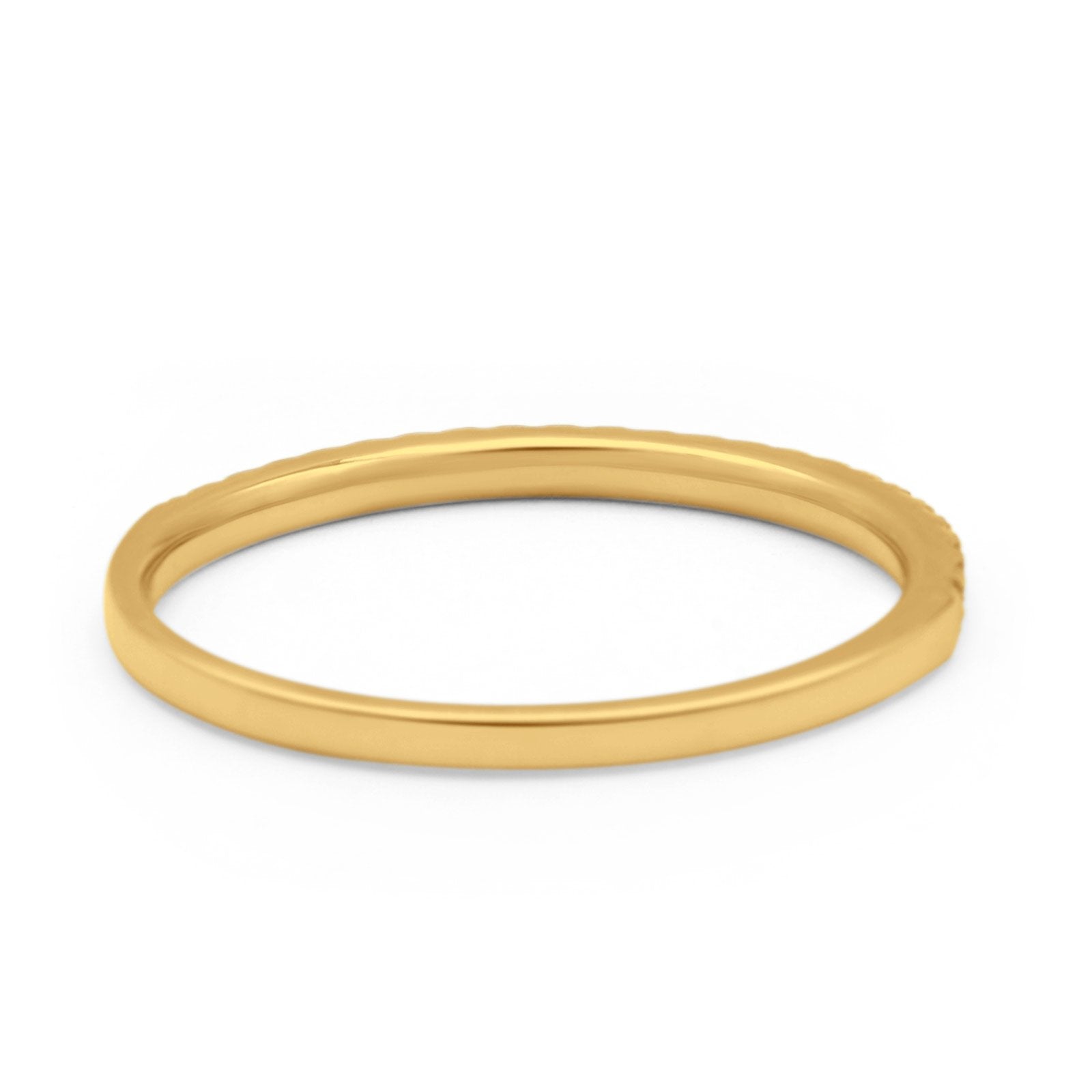 14K Gold 1.7mm Art Deco Diamond Eternity Wedding Band G SI