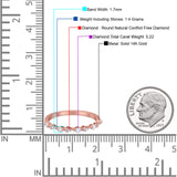 14K Gold 1.7mm Art Deco Diamond Eternity Wedding Band G SI