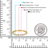 14K Gold 1.7mm Art Deco Diamond Eternity Wedding Band G SI