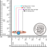 Beaded Round Thumb Ring Oxidized Lab Created Opal 925 Sterling Silver