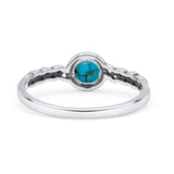 Celtic Style Round Thumb Ring Oxidized Statement Fashion Ring Band Lab Created Opal 925 Sterling Silver