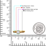 Celtic Style Round Thumb Ring Oxidized Statement Fashion Ring Band Lab Created Opal 925 Sterling Silver