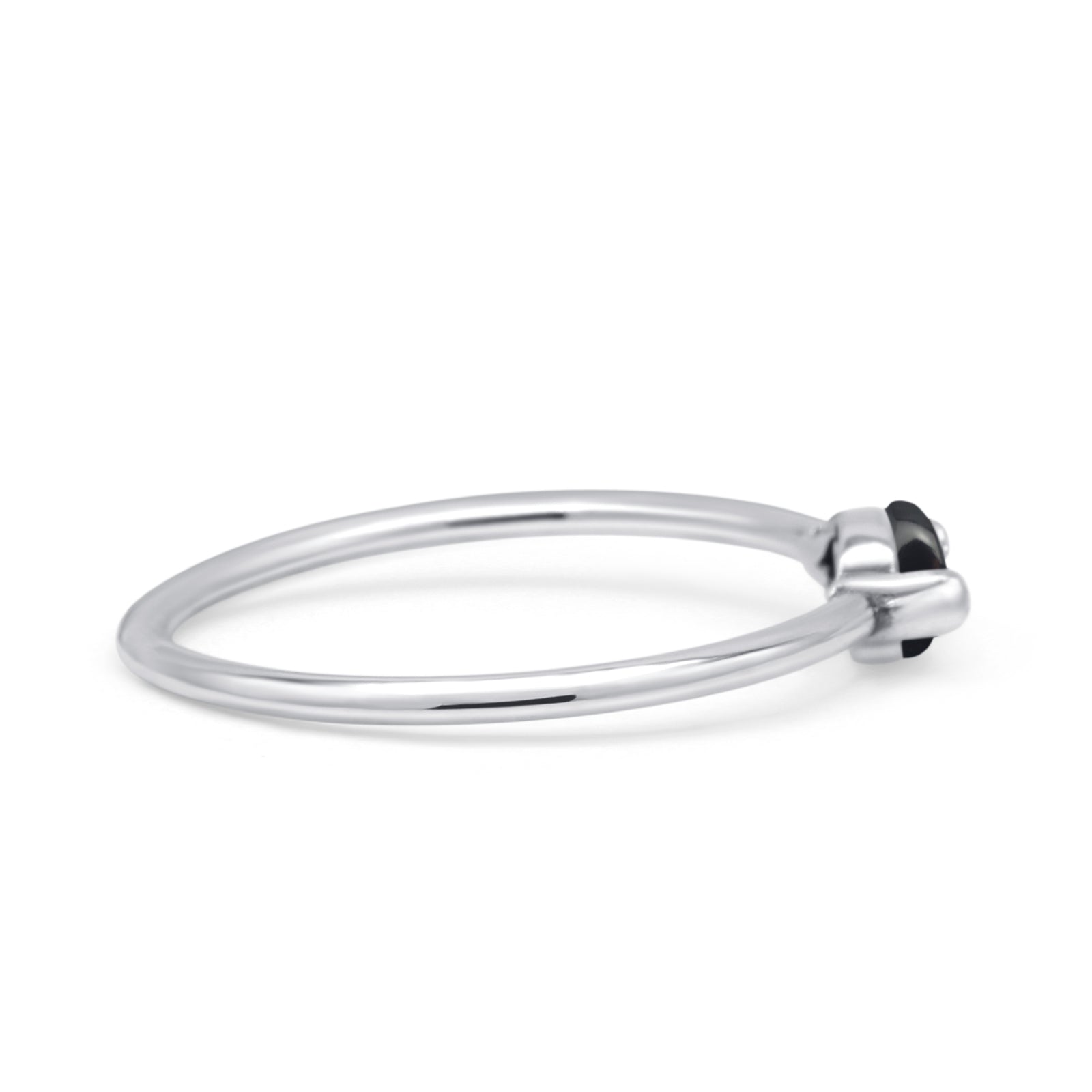 Oval Oxidized Petite Dainty Thumb Ring Lab Created Opal Statement Fashion Ring 925 Sterling Silver