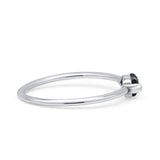 Oval Oxidized Petite Dainty Thumb Ring Lab Created Opal Statement Fashion Ring 925 Sterling Silver