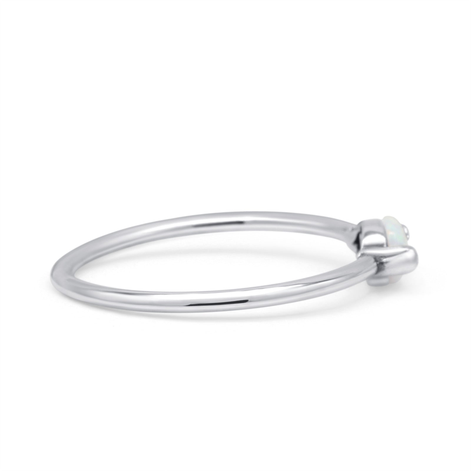 Oval Oxidized Petite Dainty Thumb Ring Lab Created Opal Statement Fashion Ring 925 Sterling Silver