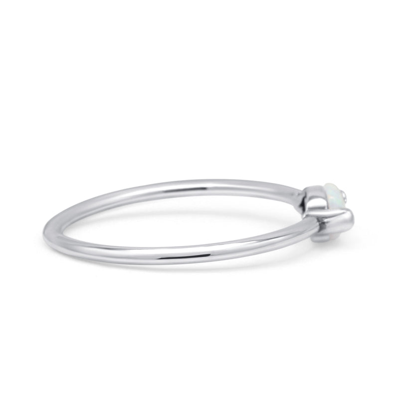 Oval Oxidized Petite Dainty Thumb Ring Lab Created Opal Statement Fashion Ring 925 Sterling Silver