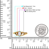 Heart Oval Thumb Ring Oxidized Statement Fashion Ring Band Lab Created Opal 925 Sterling Silver