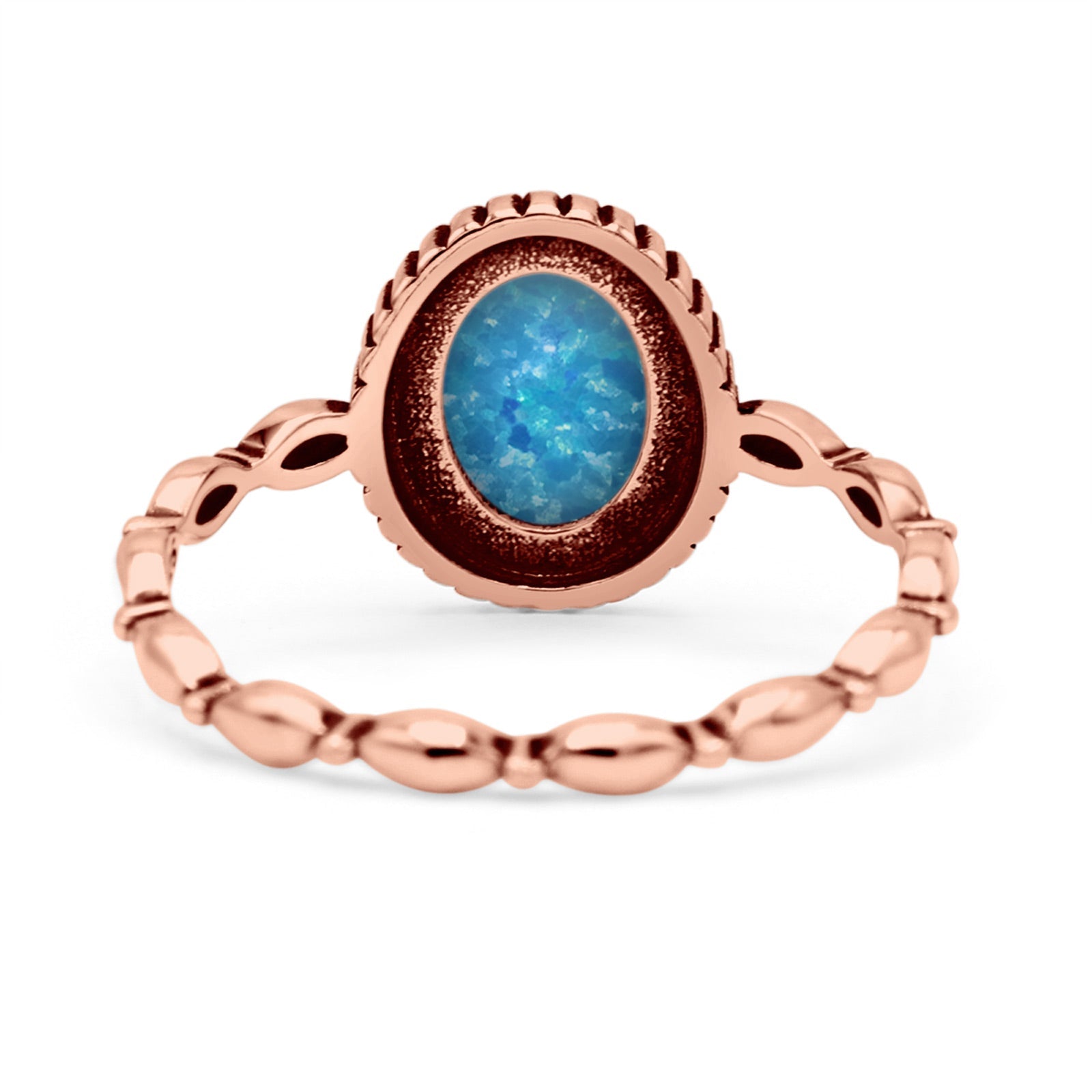 Oval Thumb Ring Oxidized Statement Fashion Ring Band Lab Created Opal 925 Sterling Silver