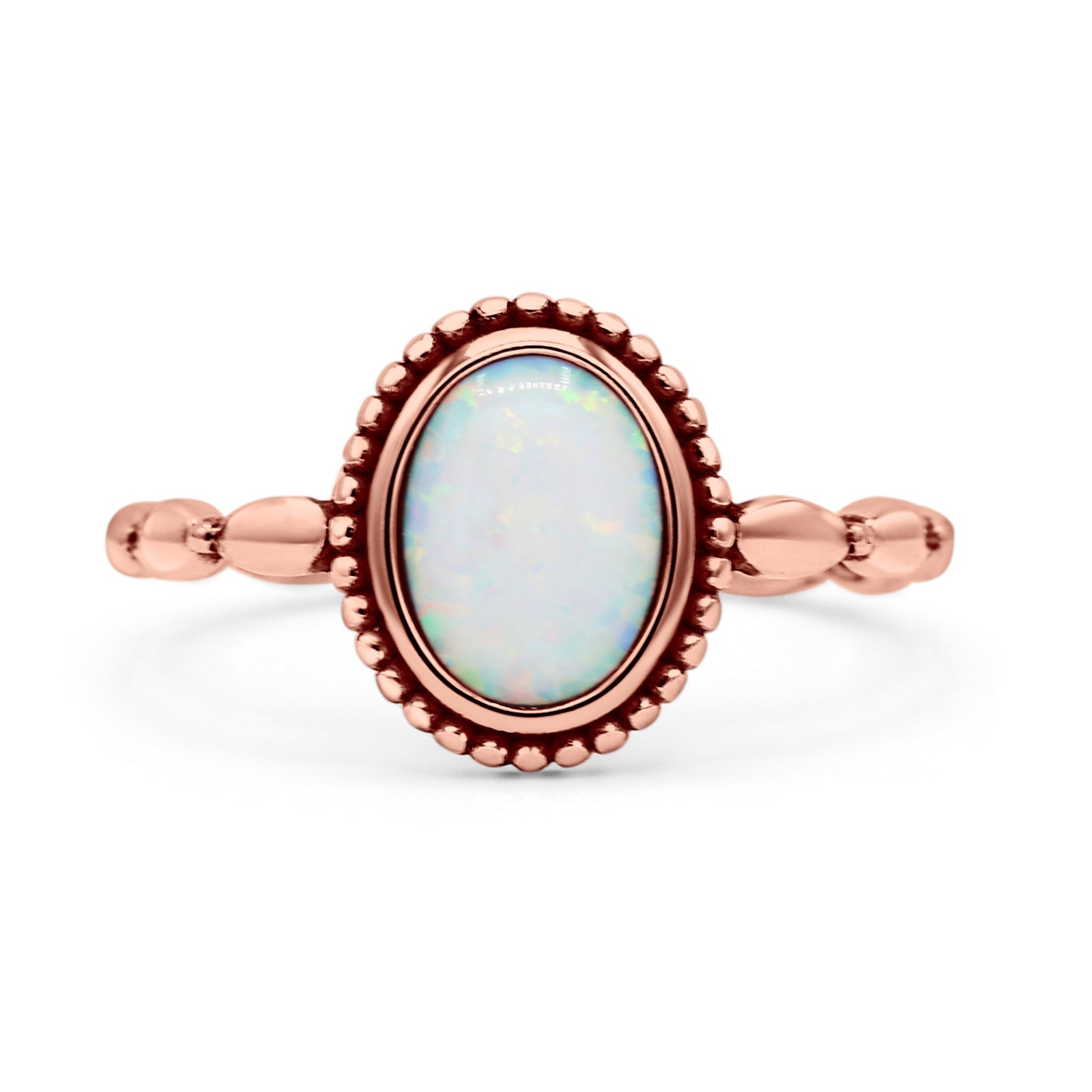 Oval Thumb Ring Oxidized Statement Fashion Ring Band Lab Created Opal 925 Sterling Silver