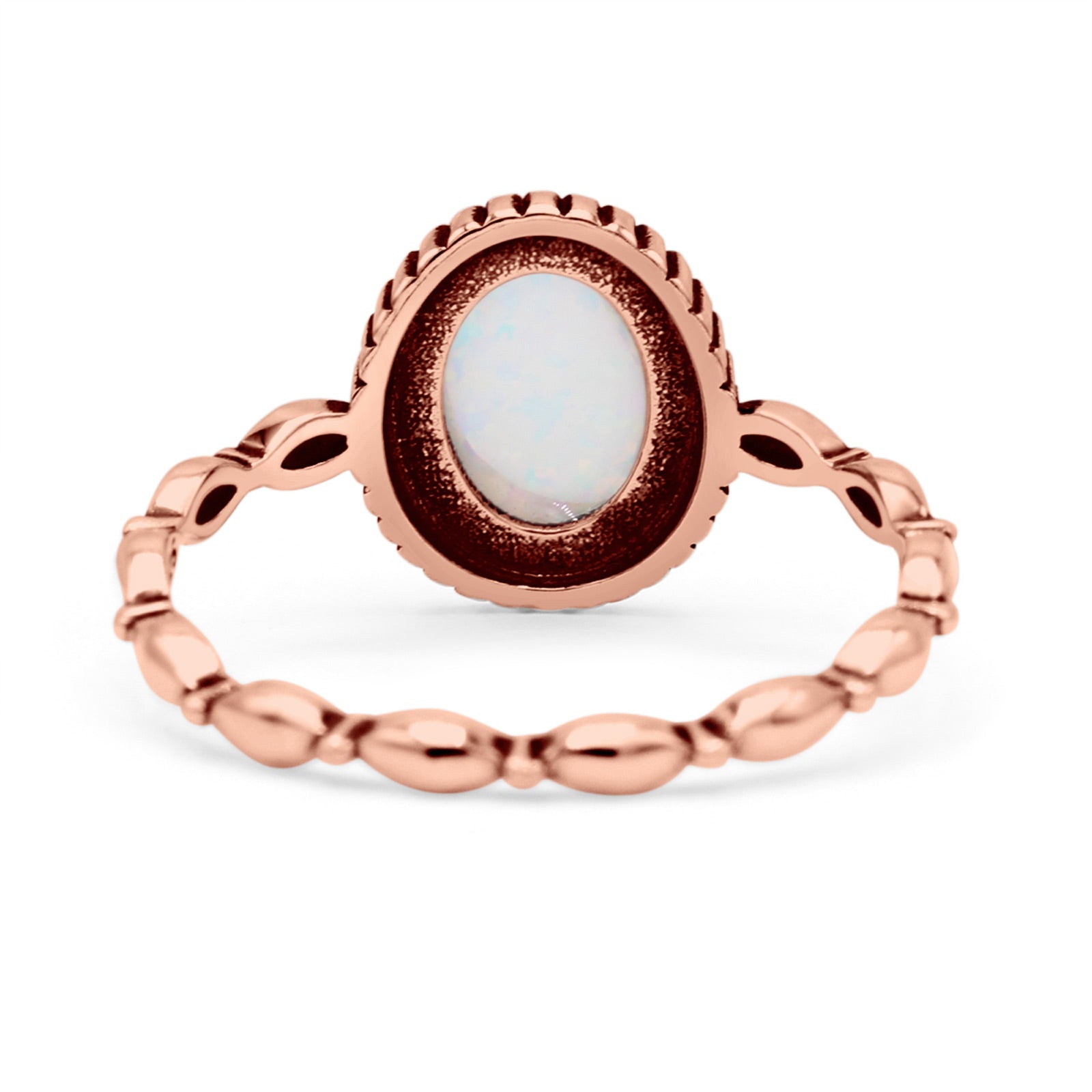 Oval Thumb Ring Oxidized Statement Fashion Ring Band Lab Created Opal 925 Sterling Silver