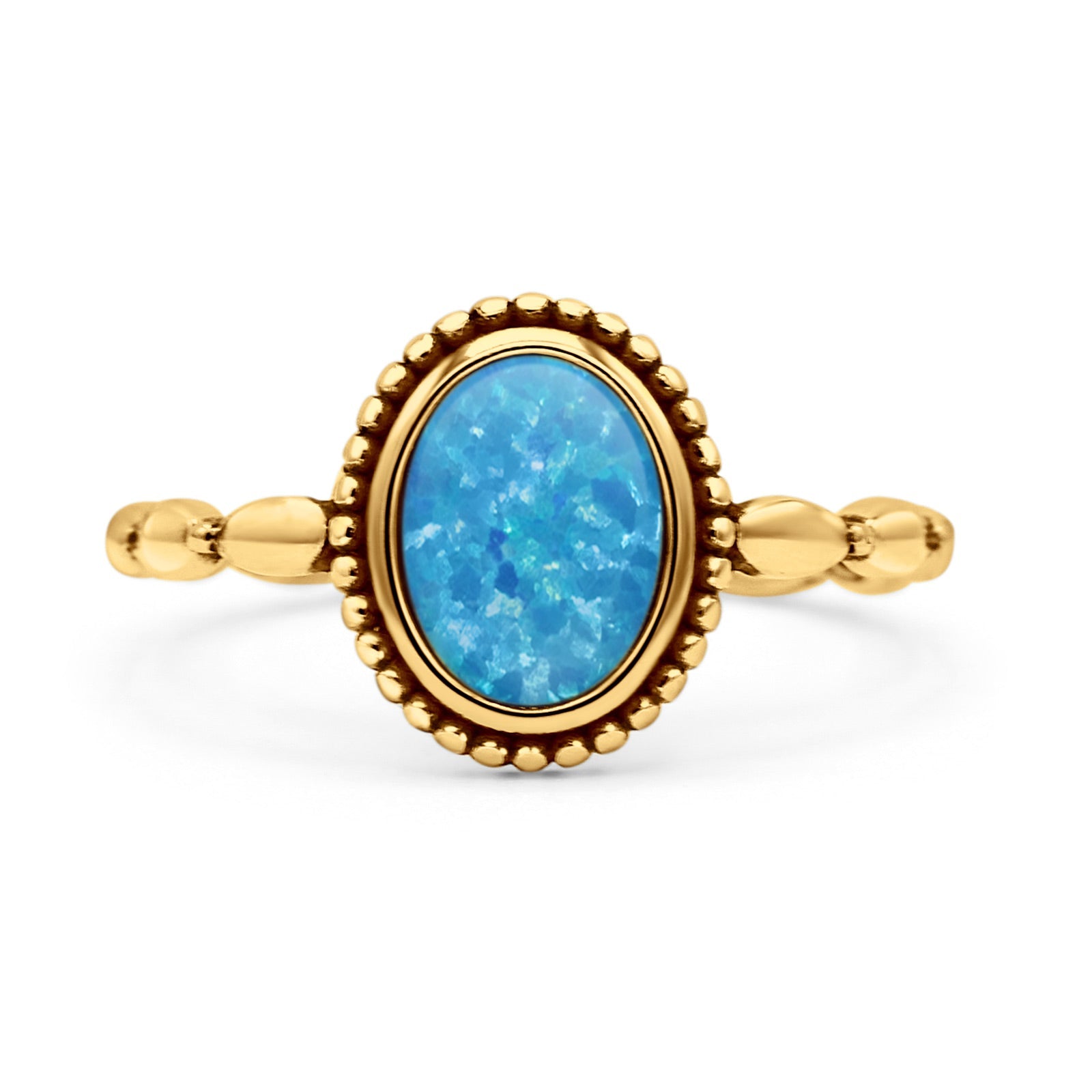 Oval Thumb Ring Oxidized Statement Fashion Ring Band Lab Created Opal 925 Sterling Silver