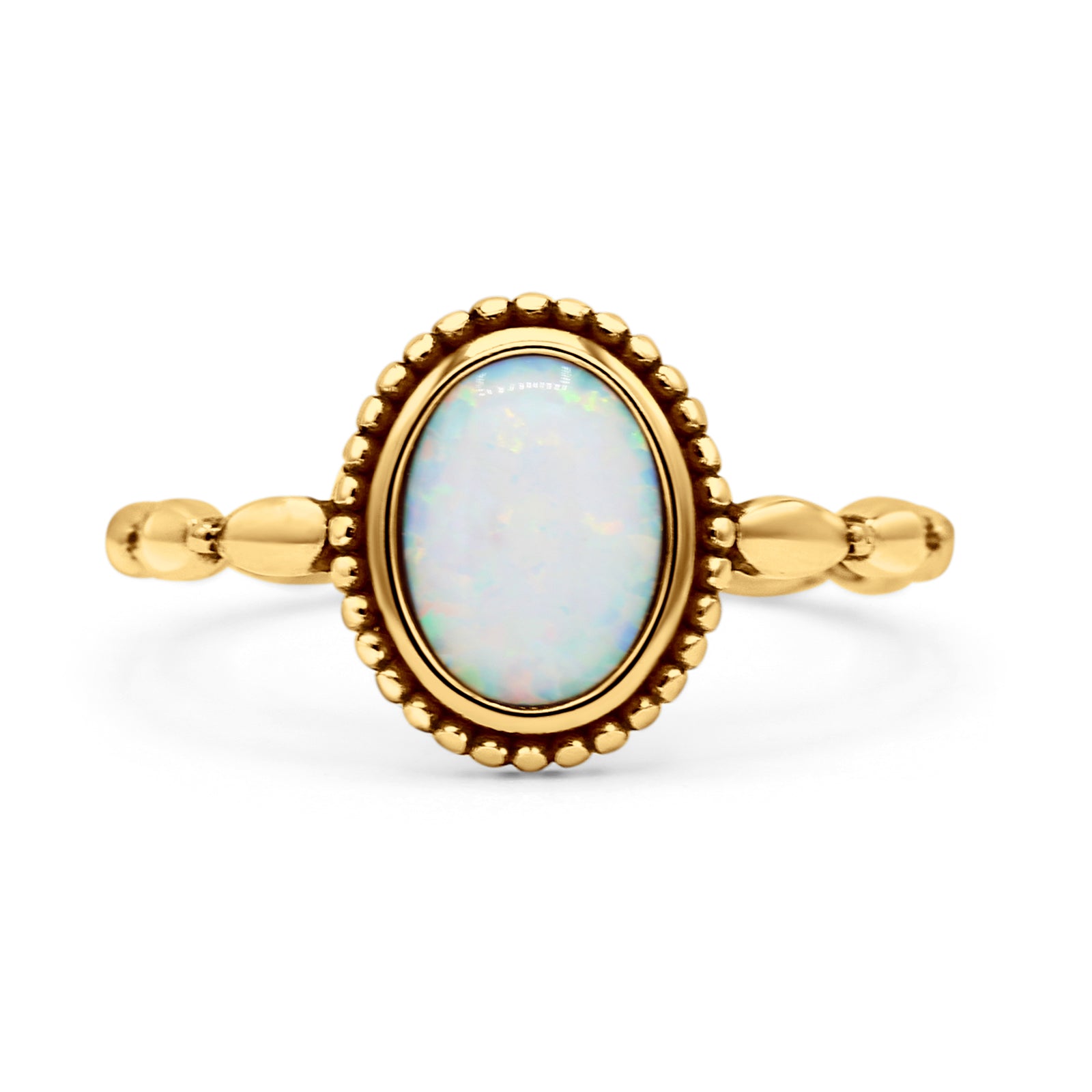Oval Thumb Ring Oxidized Statement Fashion Ring Band Lab Created Opal 925 Sterling Silver