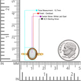 Oval Thumb Ring Oxidized Statement Fashion Ring Band Lab Created Opal 925 Sterling Silver