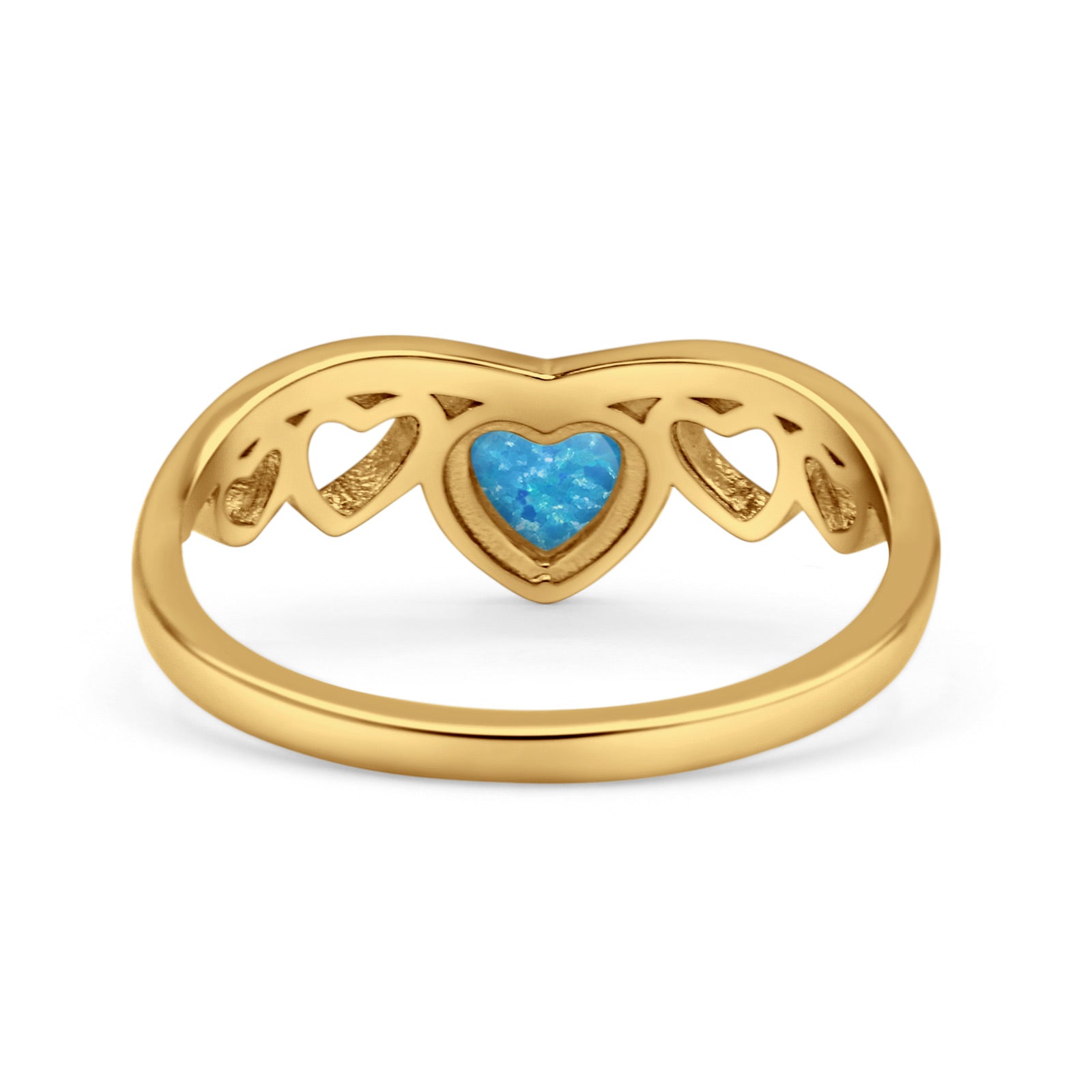 Hearts Statement Fashion Petite Dainty Rhodium Plated Thumb Ring Lab Created Opal Solid 925 Sterling Silver