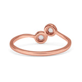 Thumb Ring Round Oxidized  Lab Created Opal 925 Sterling Silver