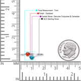 Thumb Ring Round Oxidized  Lab Created Opal 925 Sterling Silver