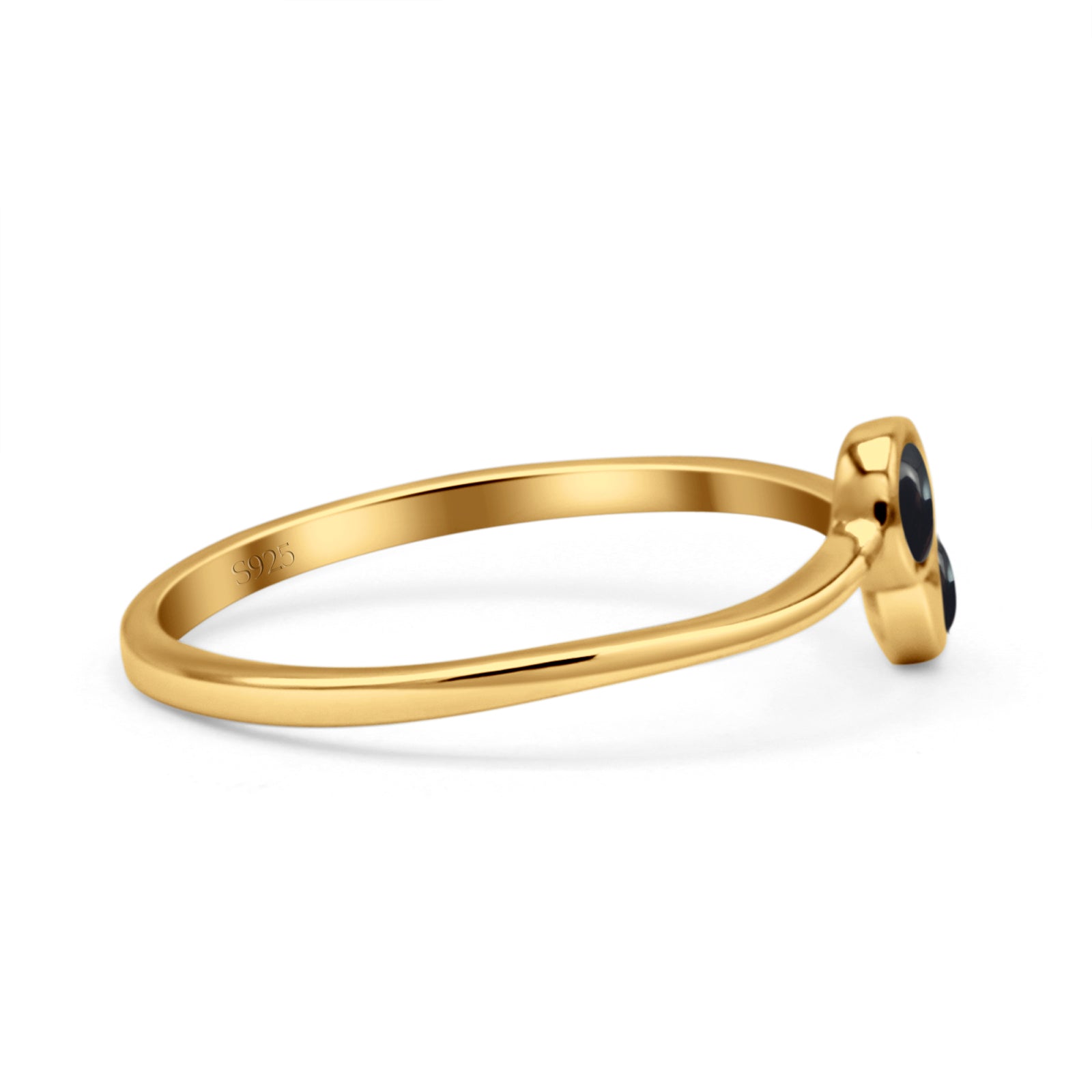 Thumb Ring Round Oxidized  Lab Created Opal 925 Sterling Silver