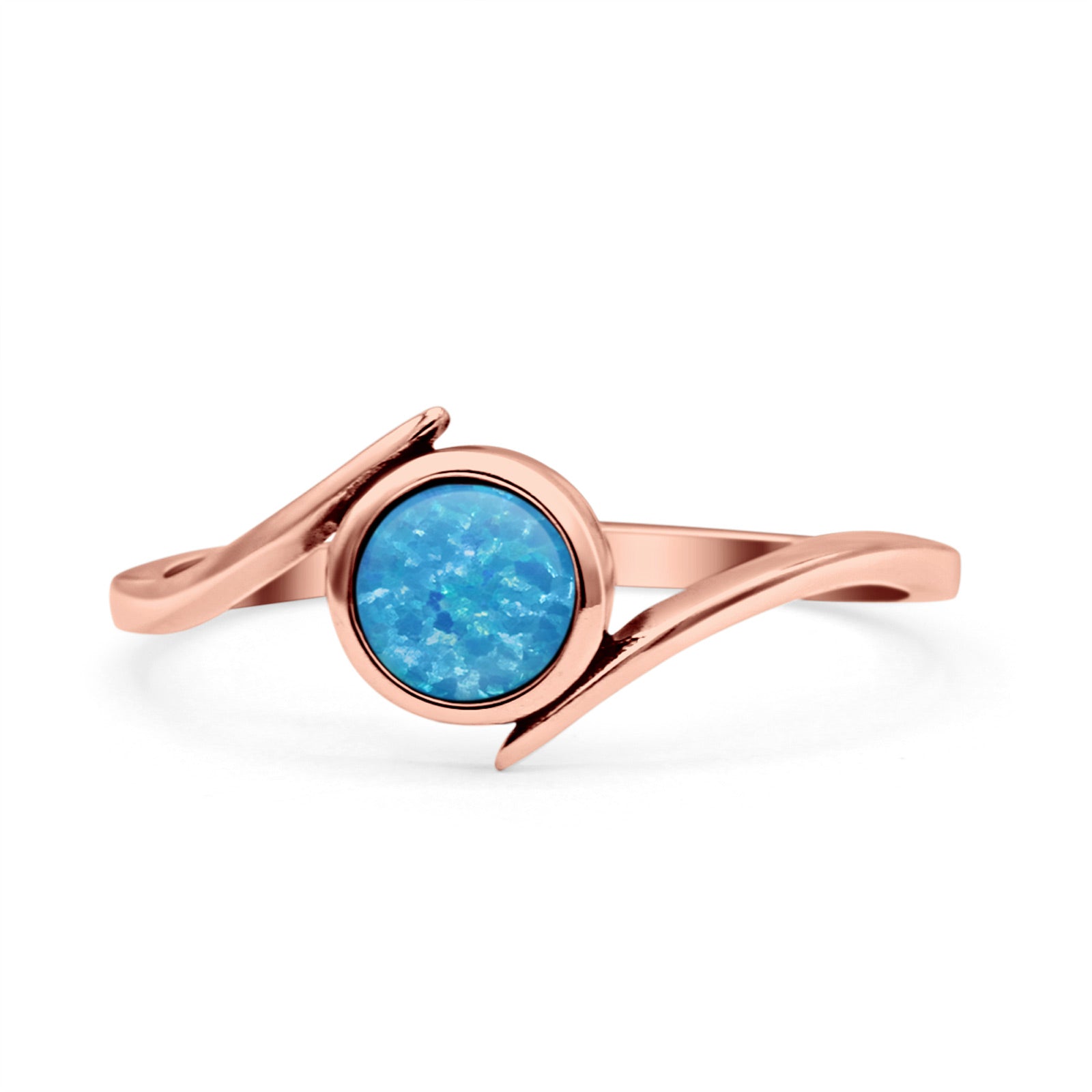 Thumb Ring Round Oxidized Statement Fashion Ring Band Lab Created Opal 925 Sterling Silver