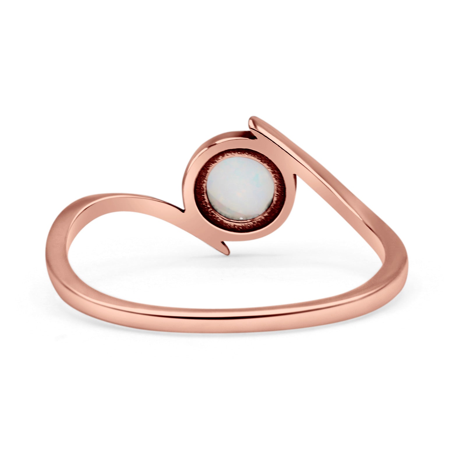 Thumb Ring Round Oxidized Statement Fashion Ring Band Lab Created Opal 925 Sterling Silver