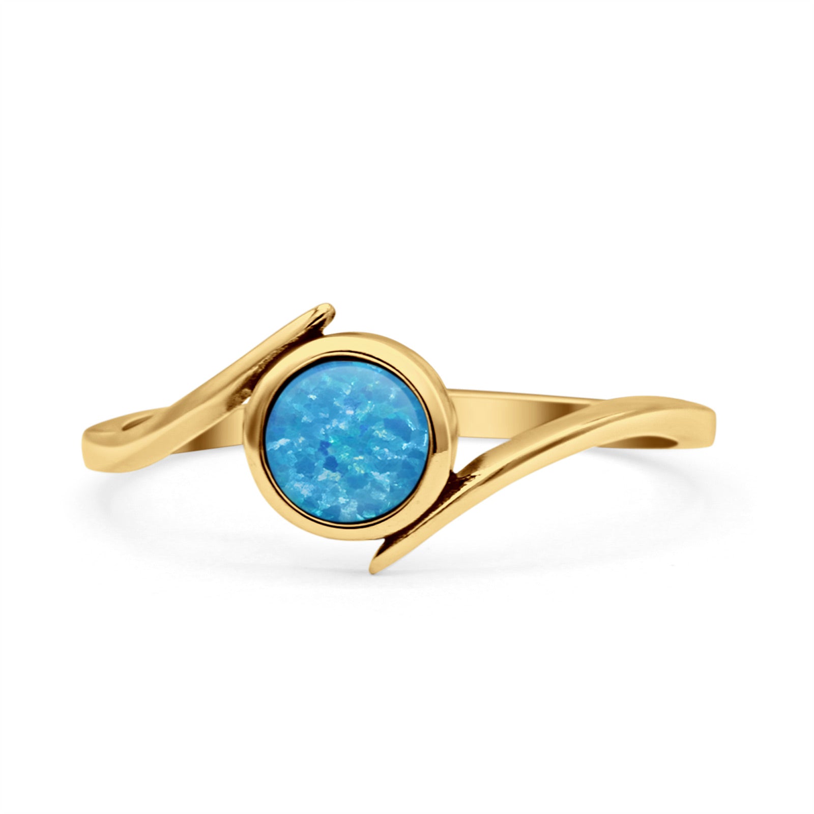 Thumb Ring Round Oxidized Statement Fashion Ring Band Lab Created Opal 925 Sterling Silver