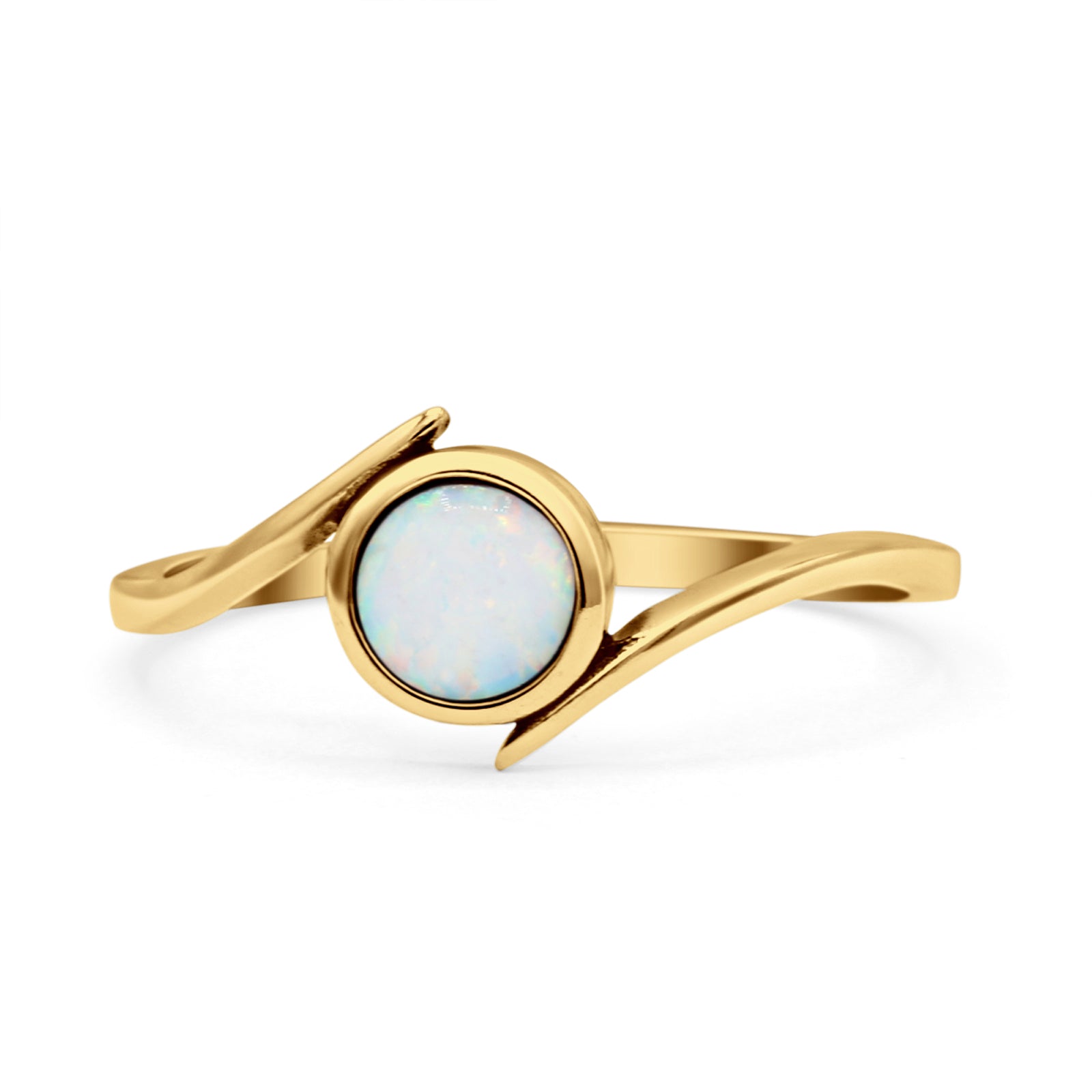 Thumb Ring Round Oxidized Statement Fashion Ring Band Lab Created Opal 925 Sterling Silver