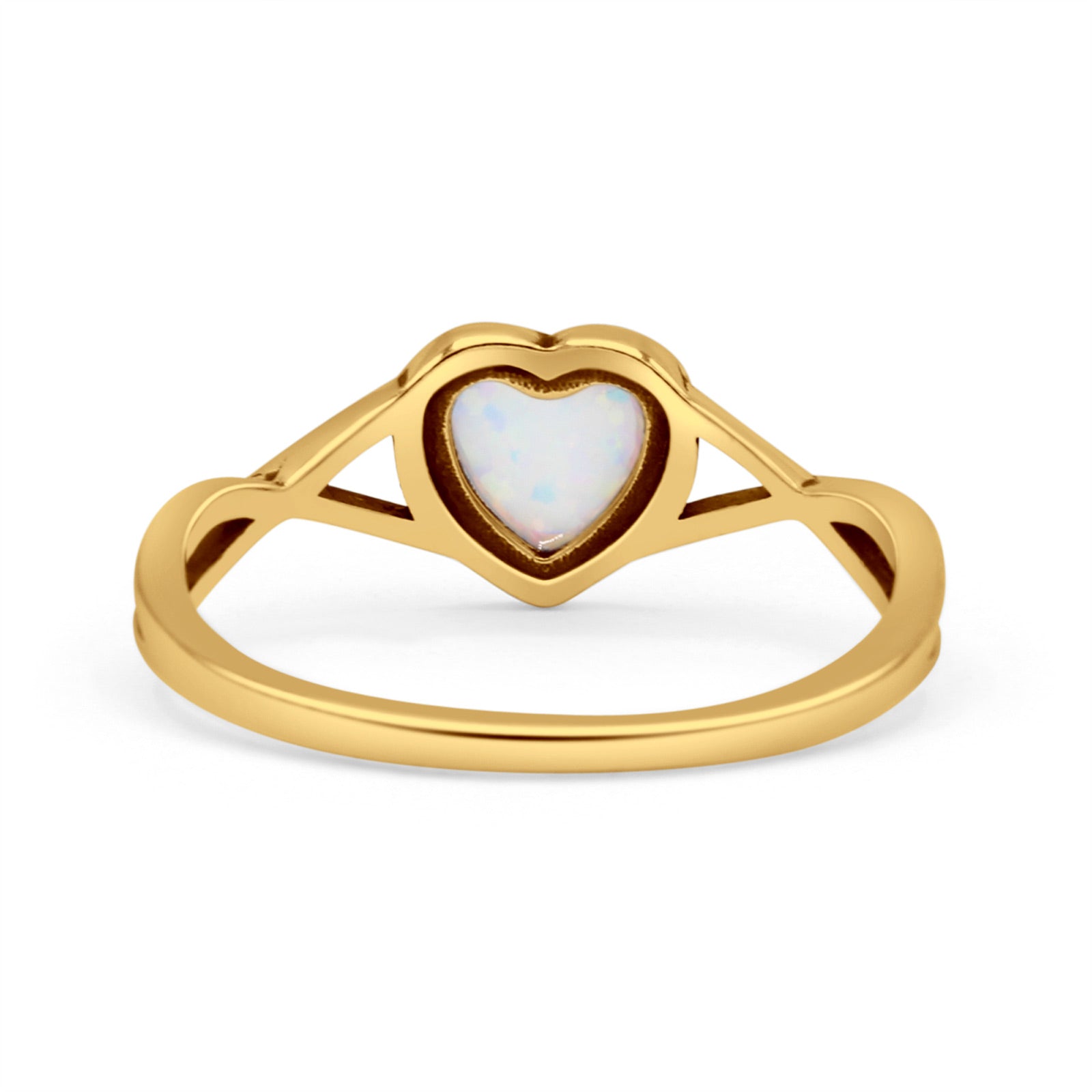 Infinity Shank Heart Promise Thumb Ring Oxidized Statement Fashion Ring Band Lab Created Opal 925 Sterling Silver