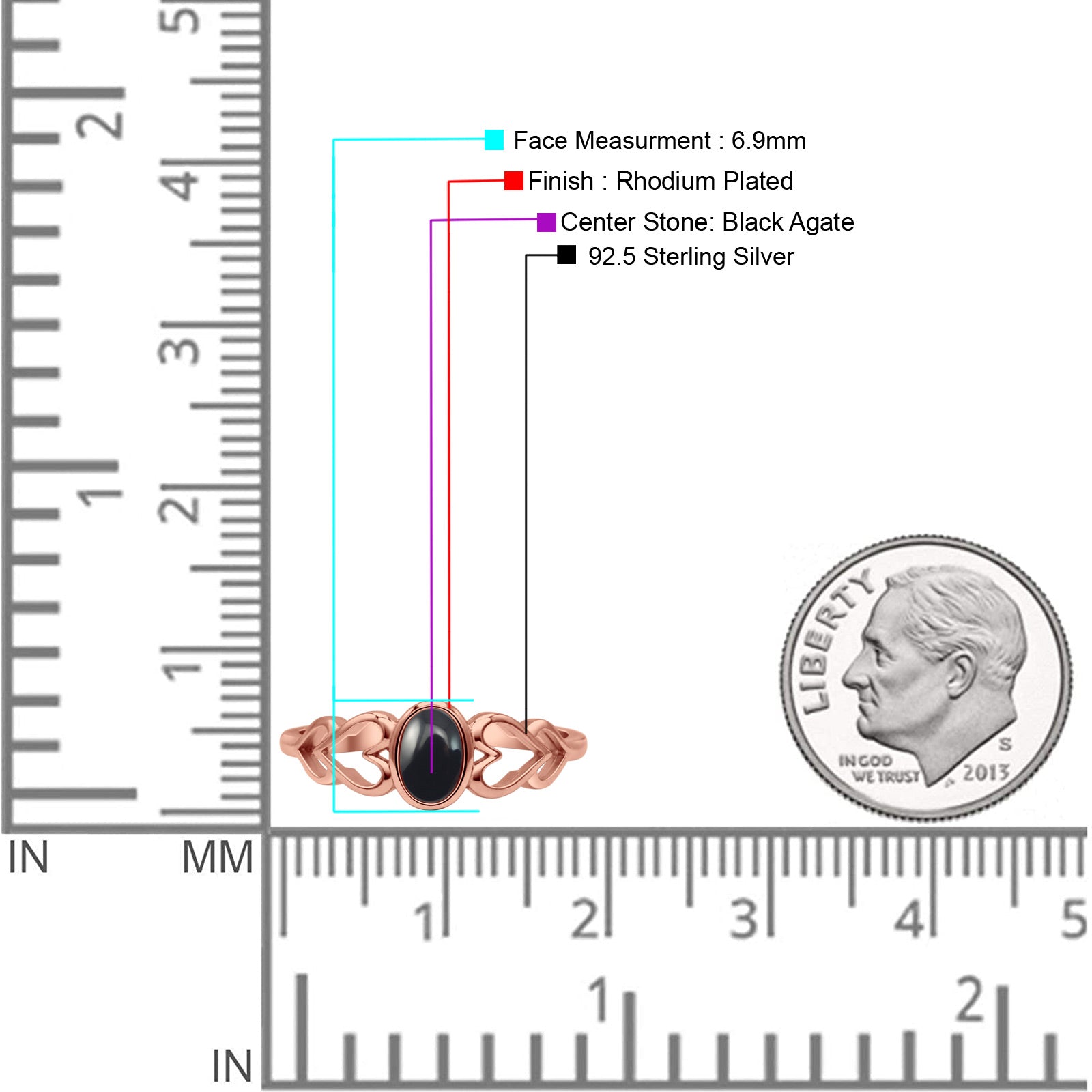 Swirl Filigree Hearts Oval Petite Dainty Thumb Ring Lab Created Opal Statement Fashion Ring 925 Sterling Silver