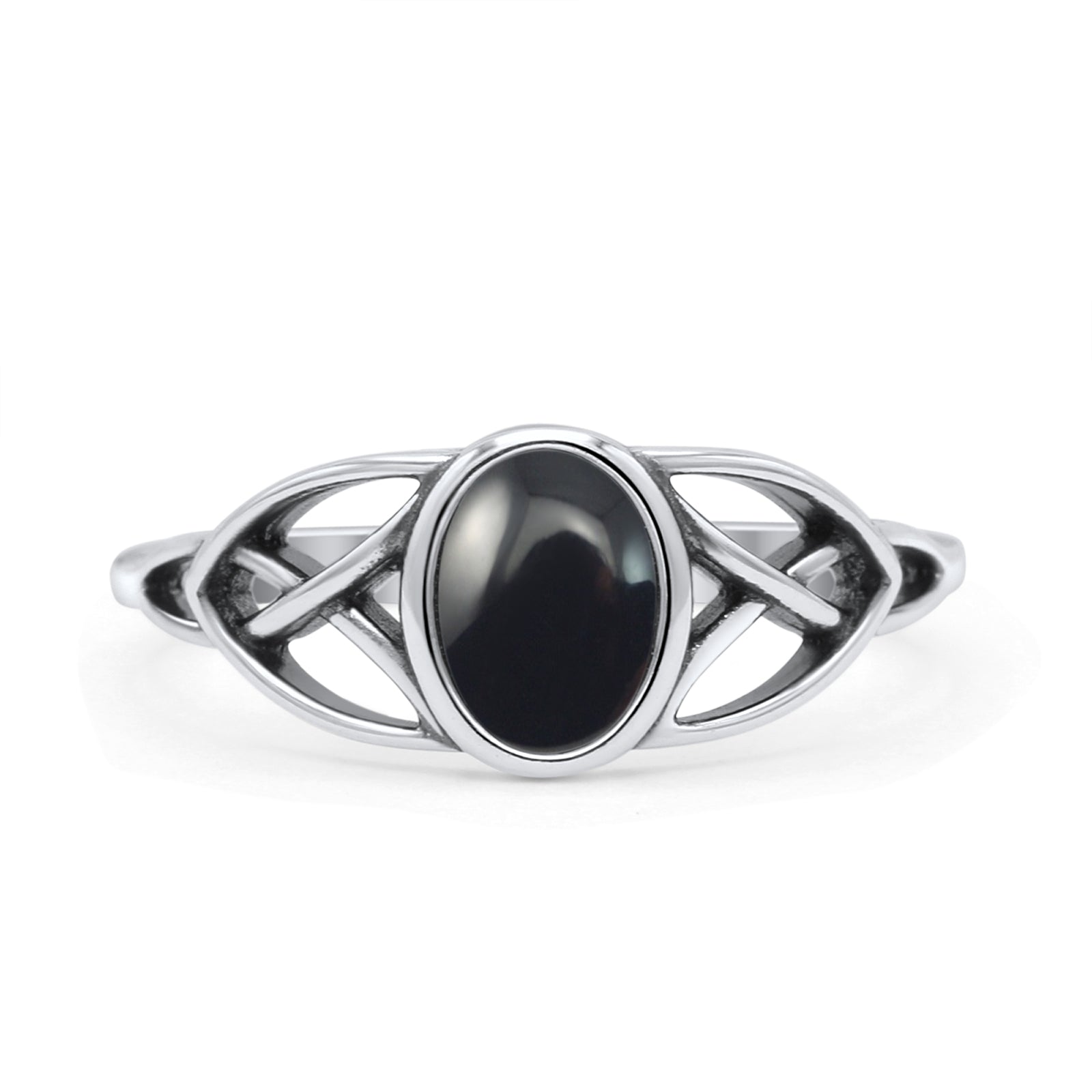 Oval Art Deco Celtic Band Petite Dainty Thumb Ring Lab Created Opal Statement Fashion Ring 925 Sterling Silver