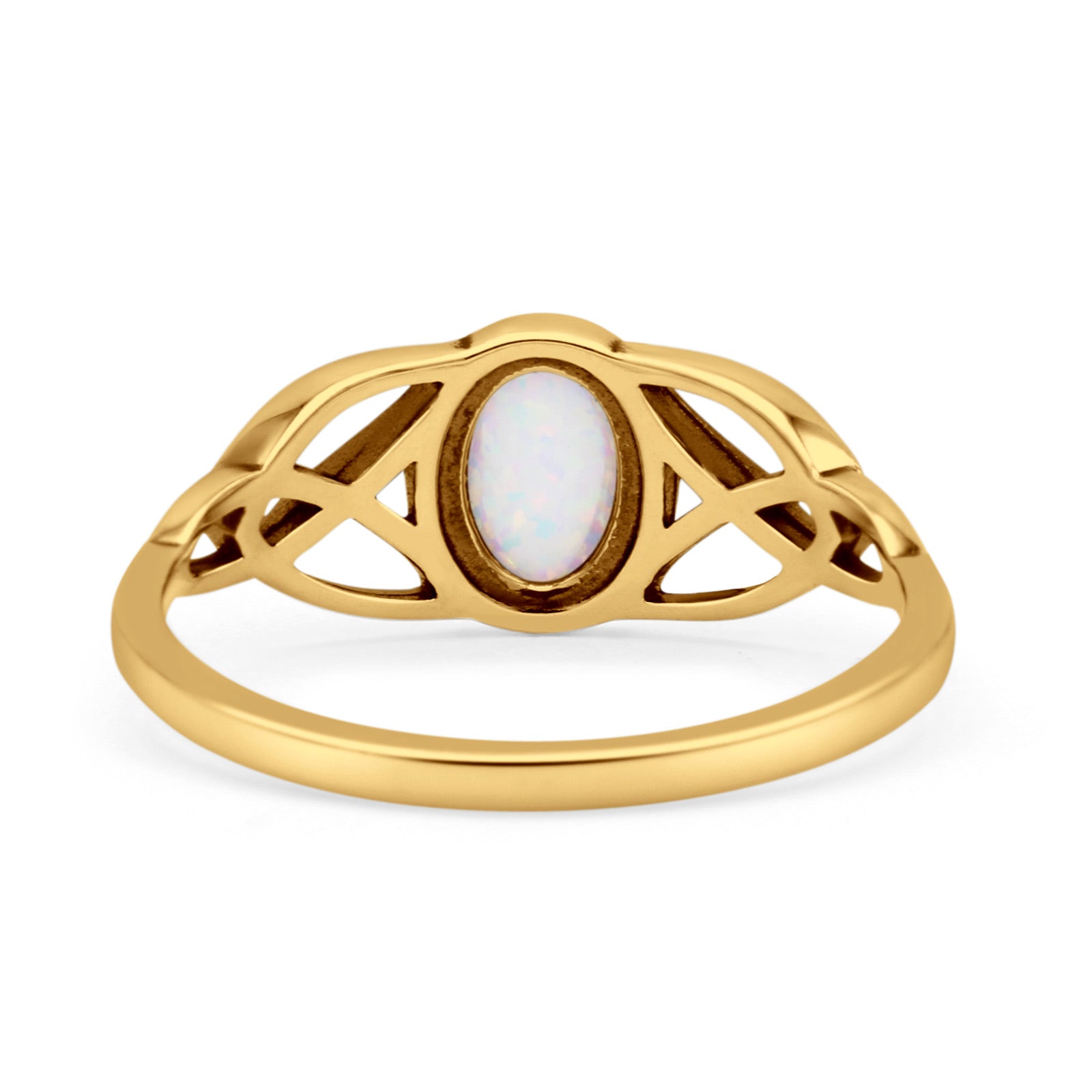 Oval Art Deco Celtic Band Petite Dainty Thumb Ring Lab Created Opal Statement Fashion Ring 925 Sterling Silver