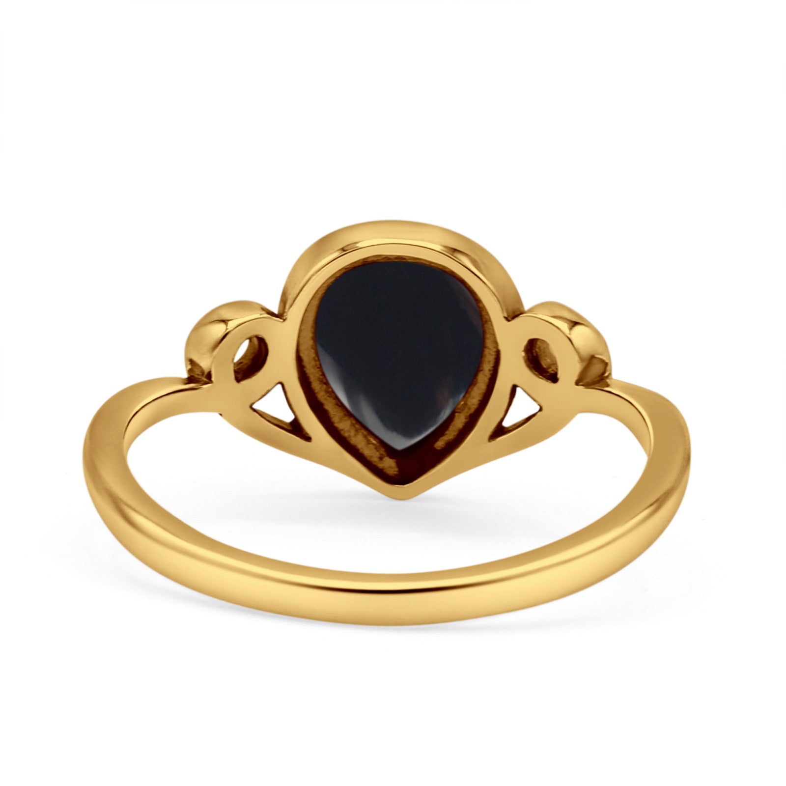 Pear Statement Fashion Vintage Style Thumb Ring Lab Created Opal Oxidized 925 Sterling Silver