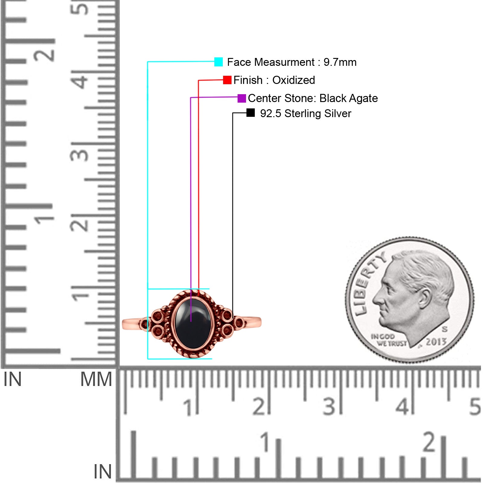 Oval Vintage Style Statement Fashion Thumb Ring Lab Created Opal Oxidized 925 Sterling Silver