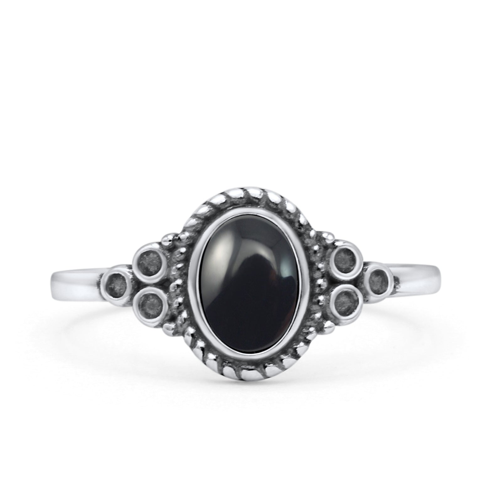 Oval Vintage Style Statement Fashion Thumb Ring Lab Created Opal Oxidized 925 Sterling Silver