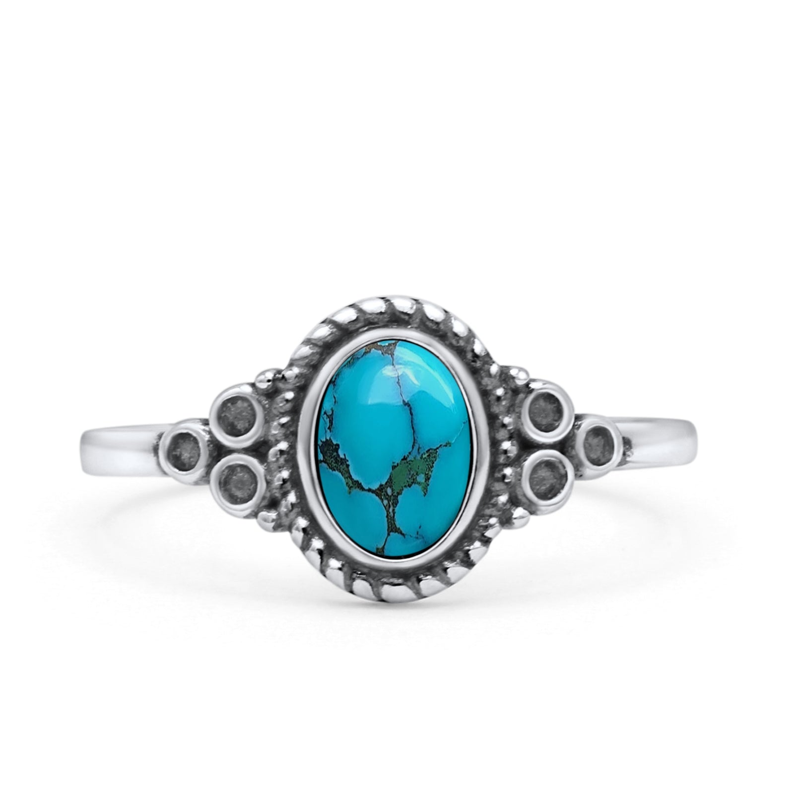 Oval Vintage Style Statement Fashion Thumb Ring Lab Created Opal Oxidized 925 Sterling Silver