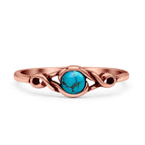 Infinity Promise Thumb Ring Round Oxidized Fashion Statement Ring Band Lab Created Opal 925 Sterling Silver