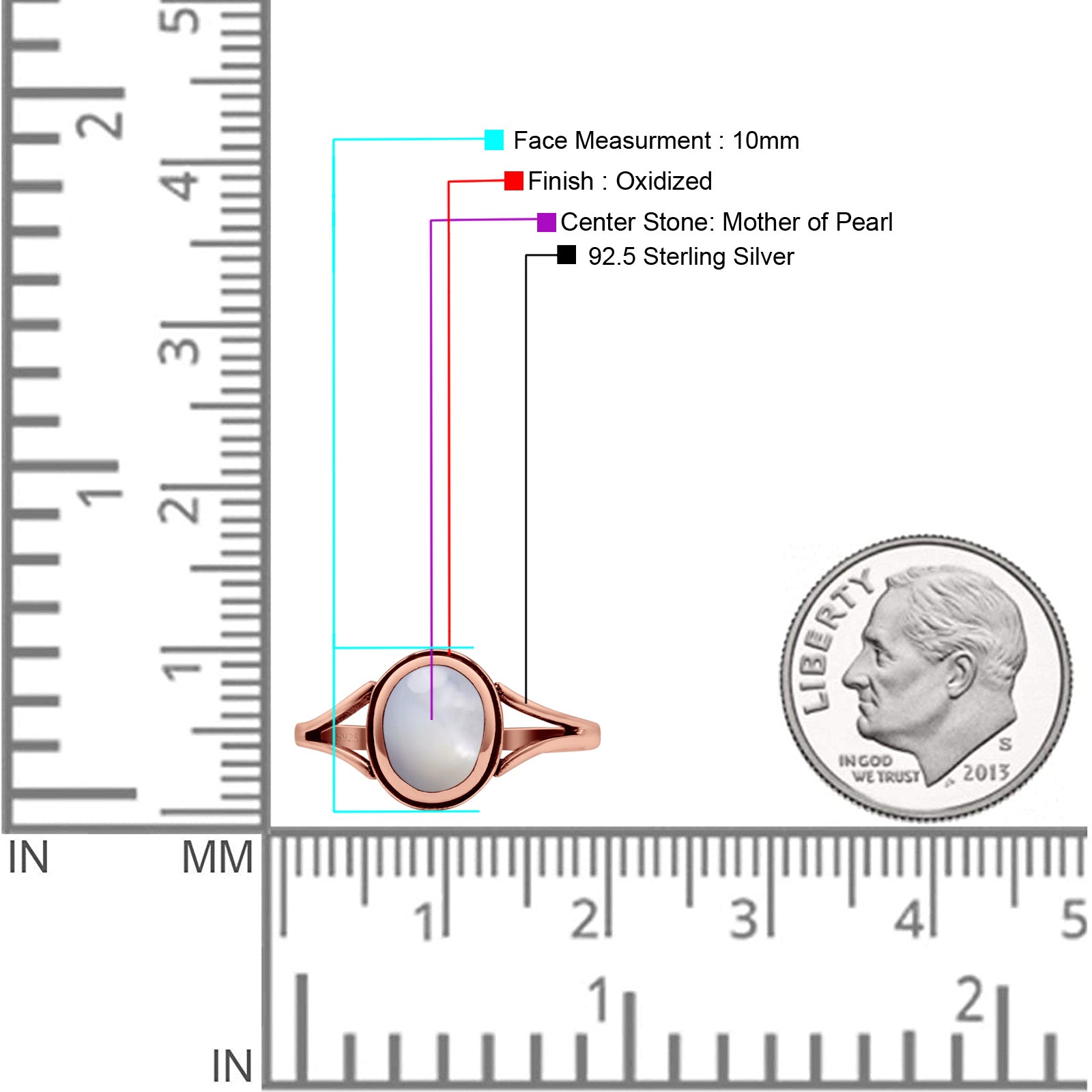 Oval Statement Fashion Thumb Ring Lab Created Opal Oxidized Solid 925 Sterling Silver