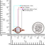 Oval Statement Fashion Thumb Ring Lab Created Opal Oxidized Solid 925 Sterling Silver