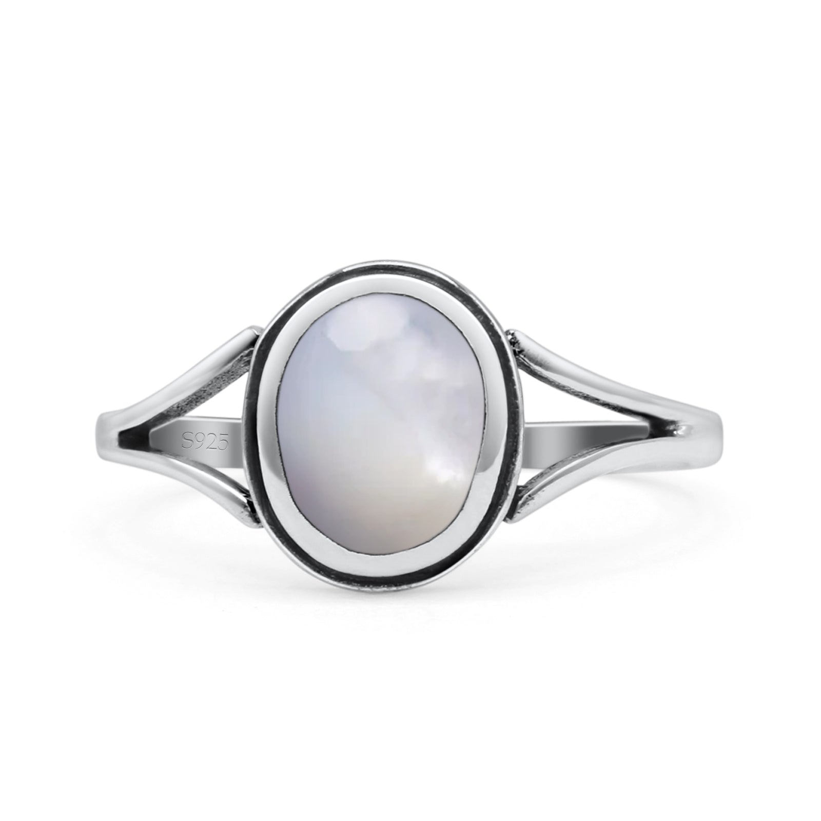 Oval Statement Fashion Thumb Ring Lab Created Opal Oxidized Solid 925 Sterling Silver