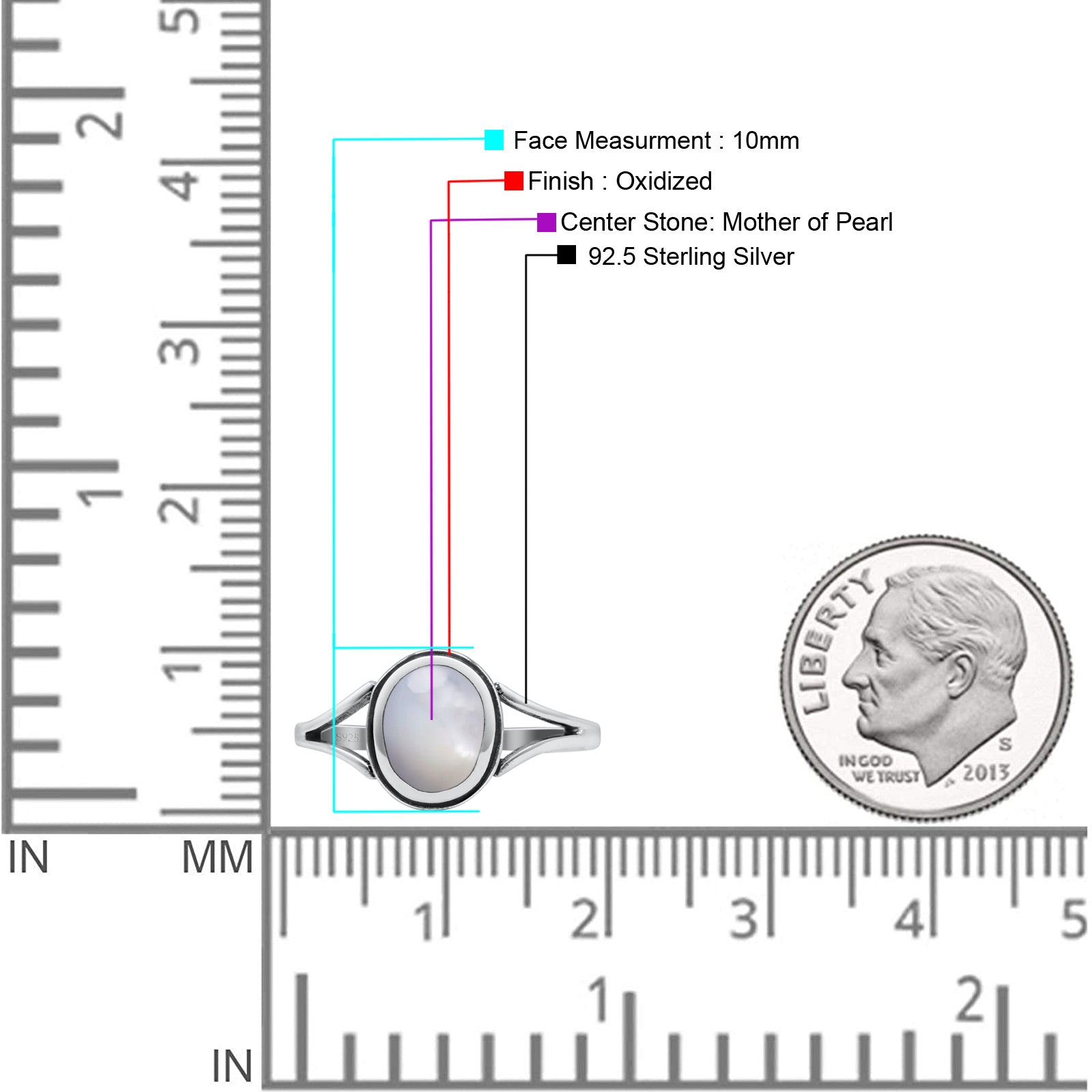 Oval Statement Fashion Thumb Ring Lab Created Opal Oxidized Solid 925 Sterling Silver